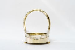 Art Deco Tafelaufsatz Alpaka mit Originalglas um 1920er Jahre