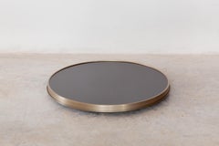 Art Deco Tafelaufsatz aus Chrom und Glas, drehbares Susan-Tablett