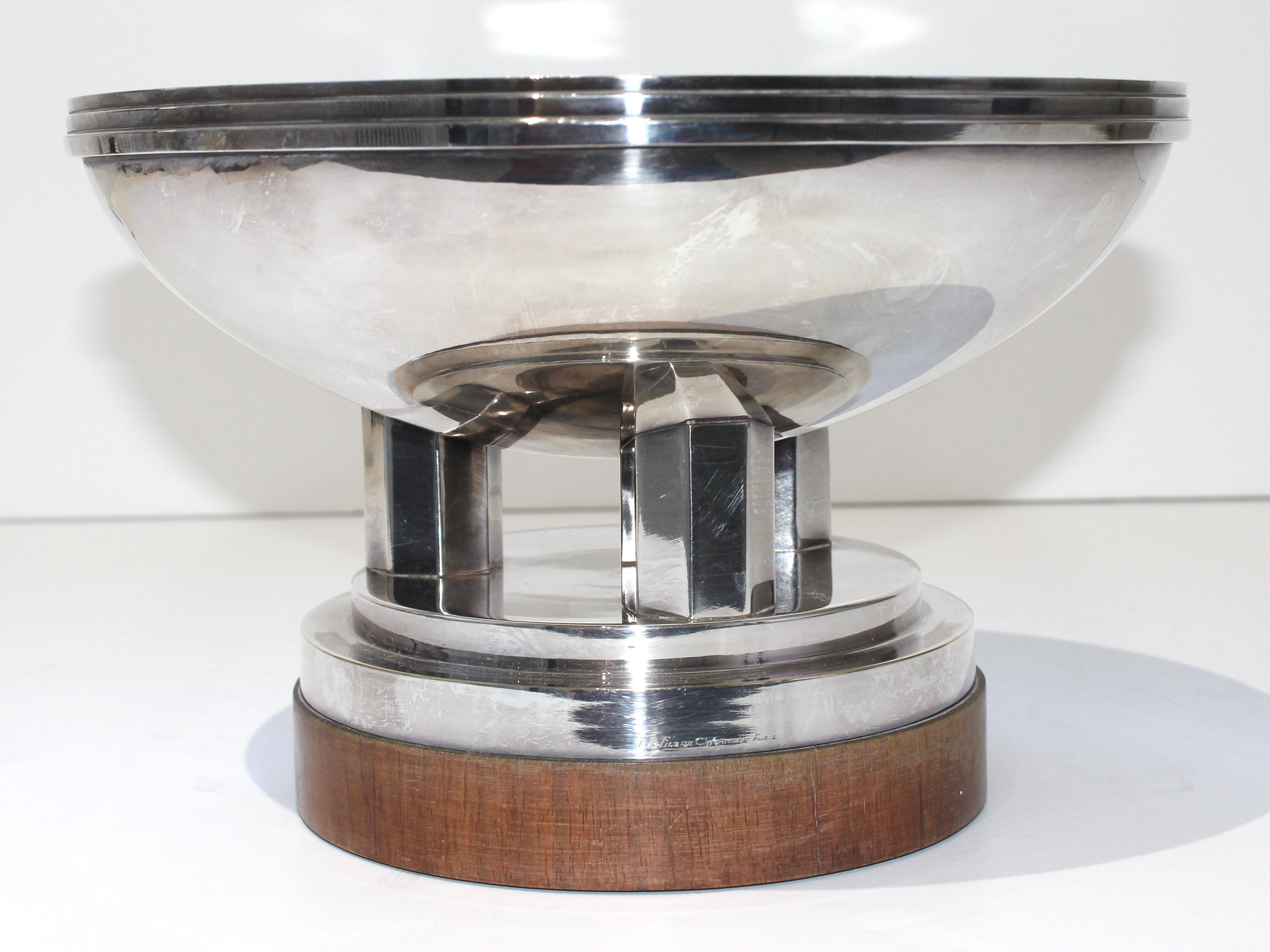 Mid-20th Century Wormser Art Deco Silver Plated Compote 