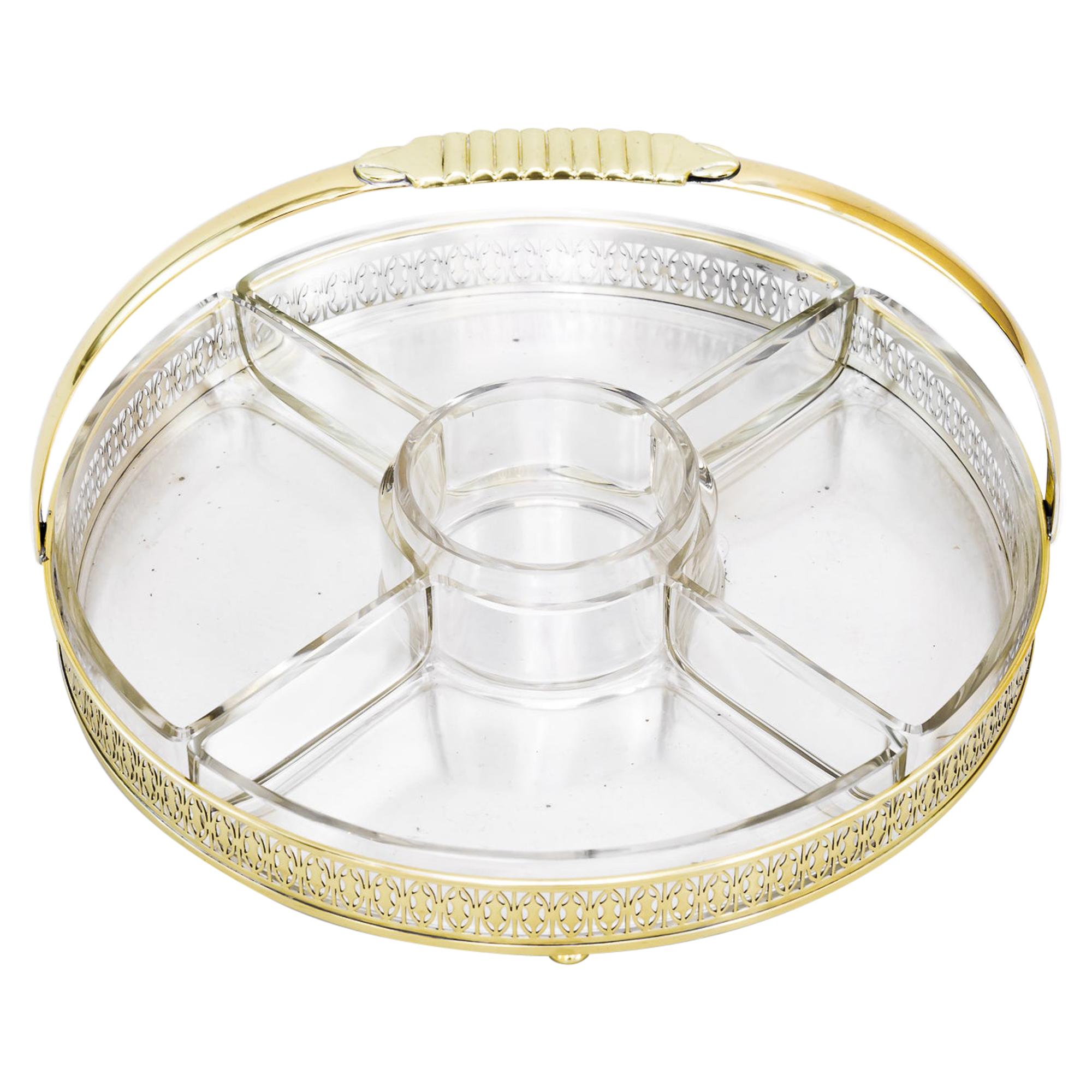 Art Deco Tafelaufsatz mit 5 Glasteilen Wien um 1910 im Angebot