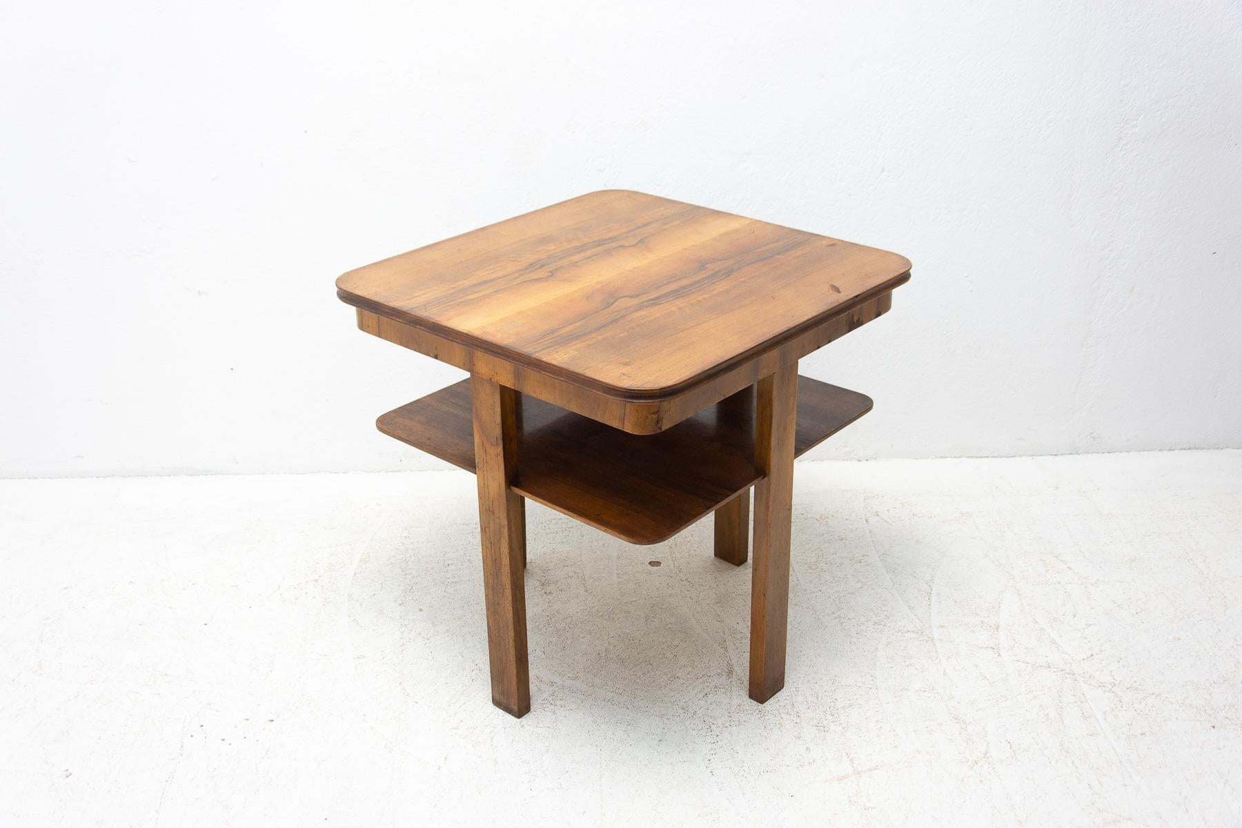 Veneer Art Deco Centre Table, Bohemia, 1930's, Bohemia For Sale