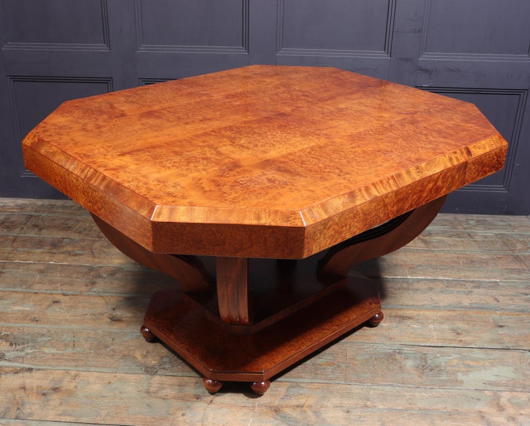 Art Deco Centre Table in Burr Yew For Sale at 1stDibs