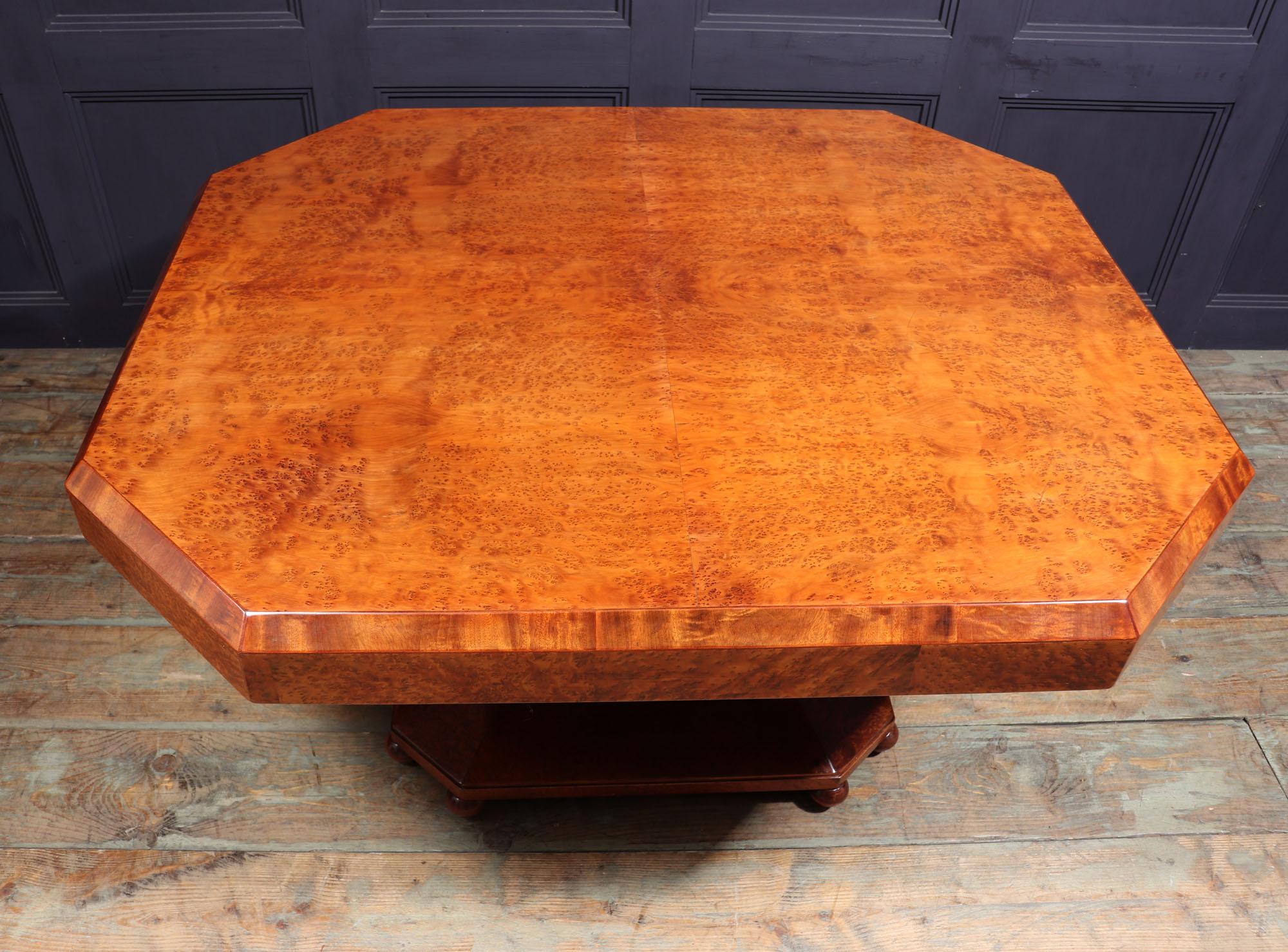 Mahogany Art Deco Centre Table in Burr Yew For Sale