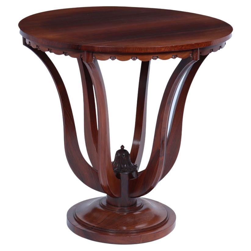 Art Deco Centre Table with Carved Detail For Sale