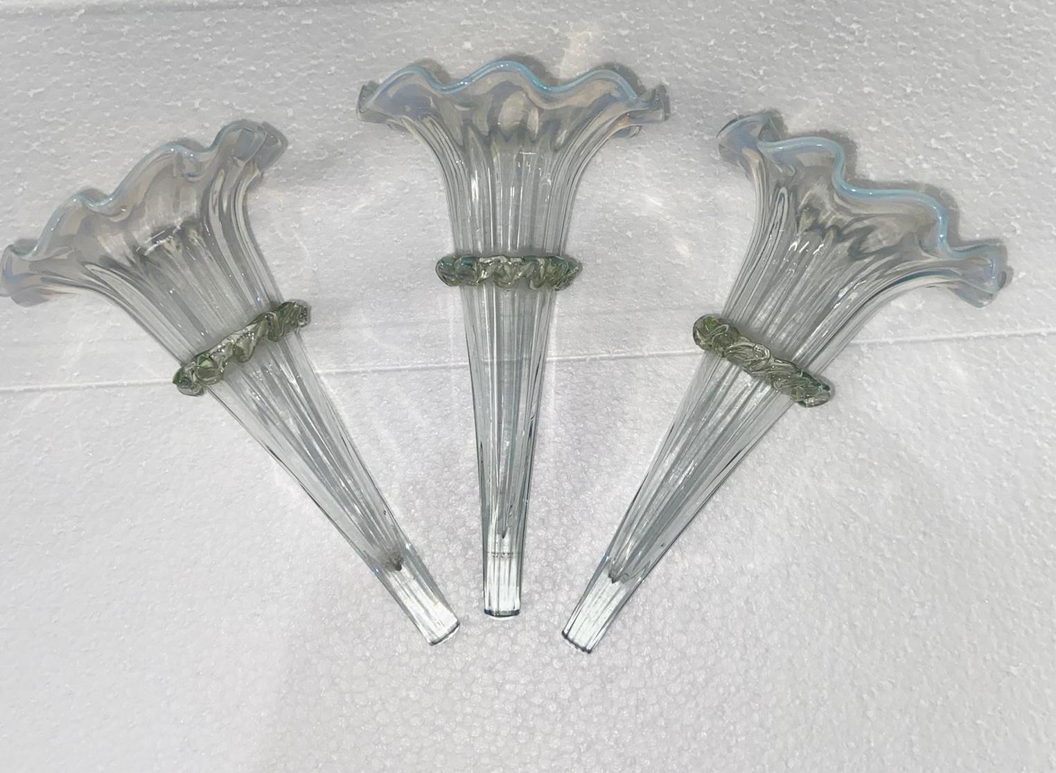 Art Deco Tafelaufsatz Vase Julien Glas Frankreich Epergne 1930 im Angebot 10