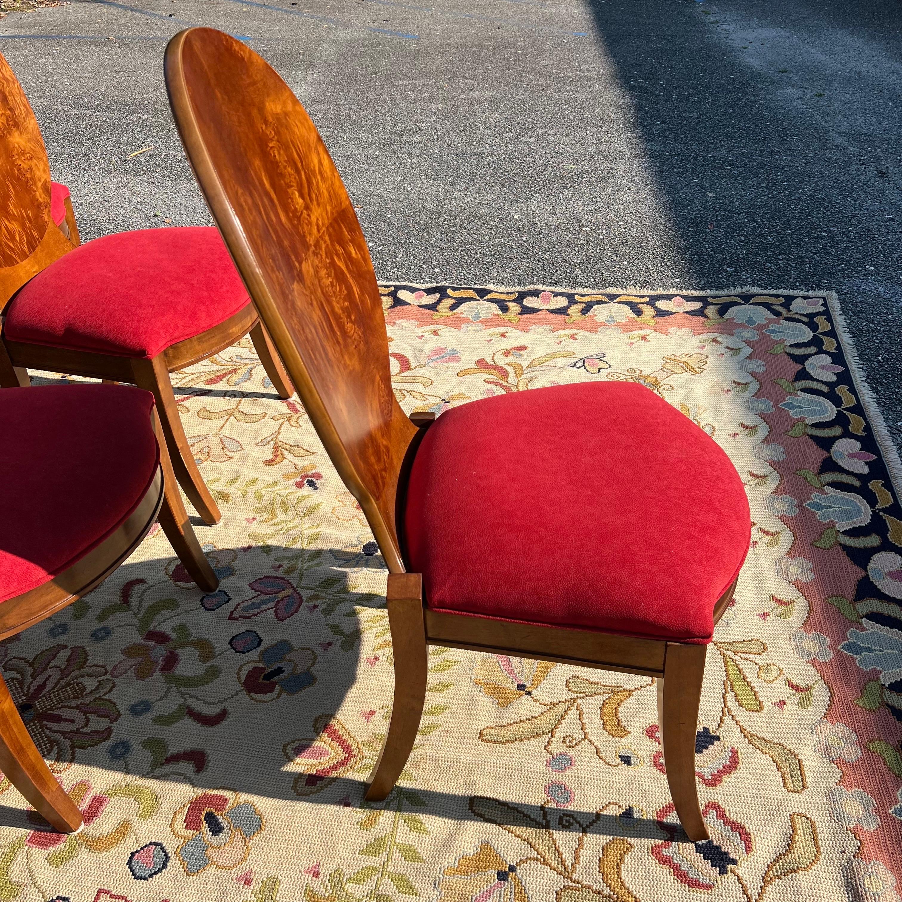 Sedie da pranzo Art Deco Century Furniture Omni Burlwood - Set di 8 pezzi 1
