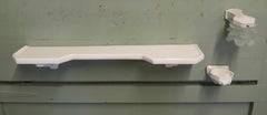 Art Deco Ceramic Bathroom Shelf with Mug Holder and Wall Light
