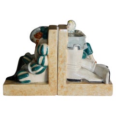 Art deco ceramic bookend