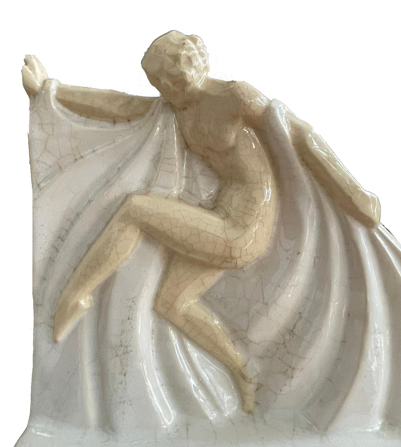 Art Déco Fermalibri in ceramica Art Deco in vendita