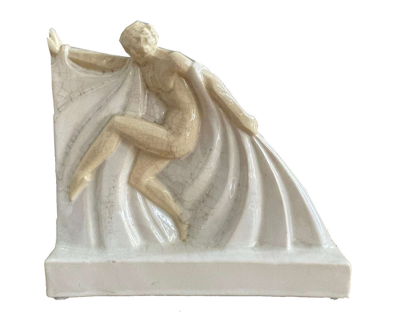 Fermalibri in ceramica Art Deco In condizioni buone in vendita a Wiesbaden, DE