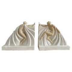 Art Deco ceramic bookends