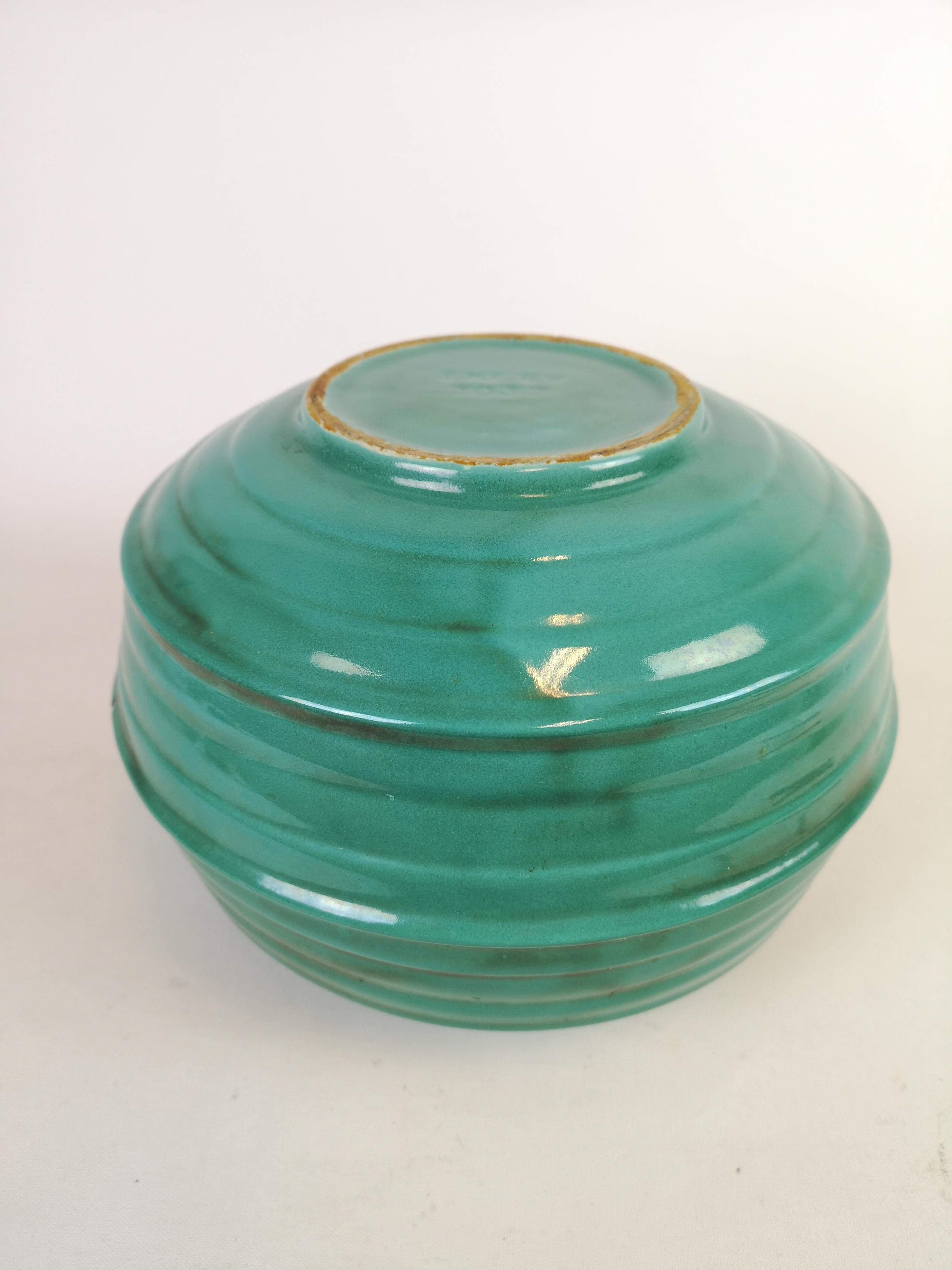 Mid-20th Century Art Deco Ceramic Bowl or Vase Ekeby, Sweden, 1930s