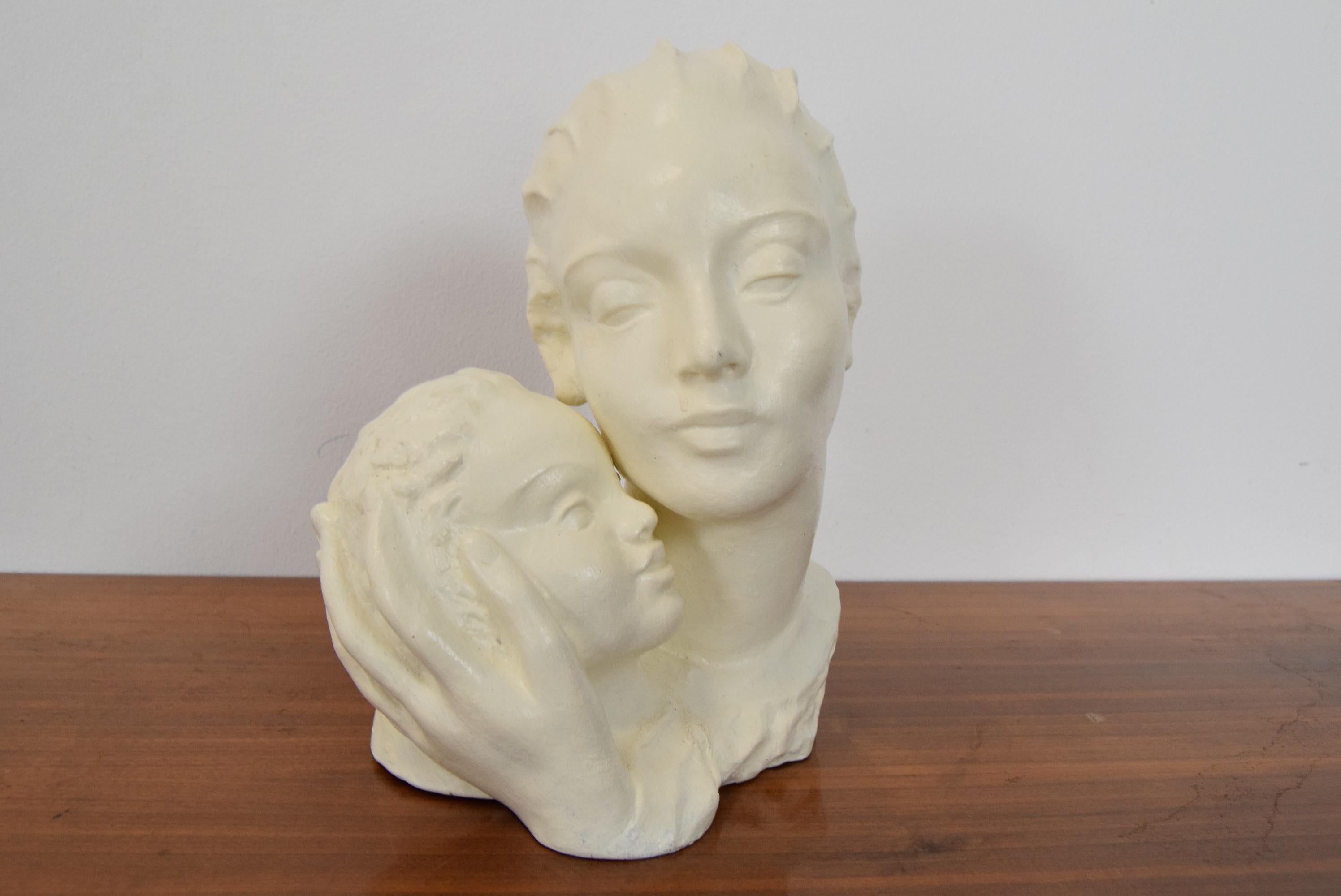 Art Deco Ceramic Bust, in 1938  For Sale 5