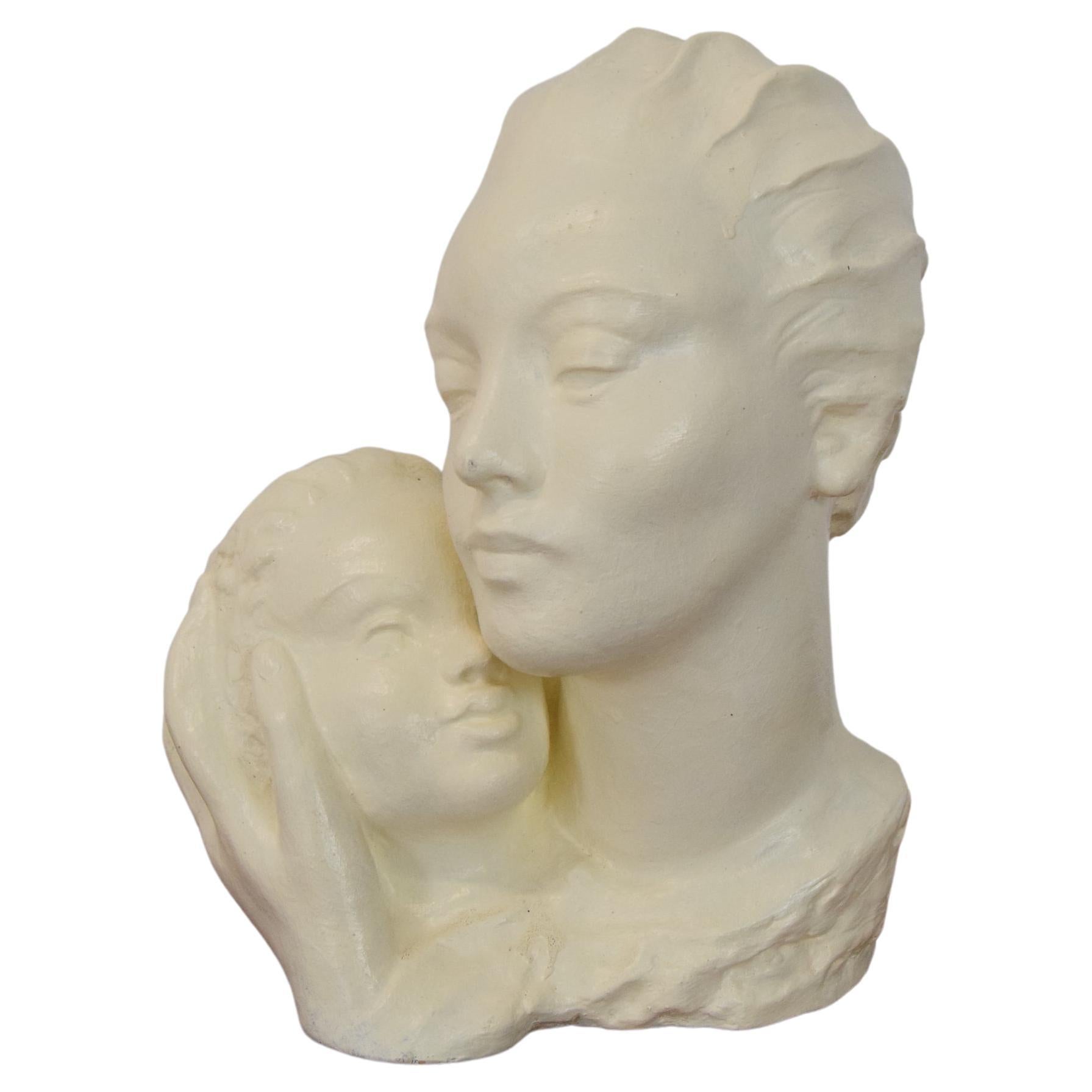 Art Deco Ceramic Bust, in 1938  For Sale