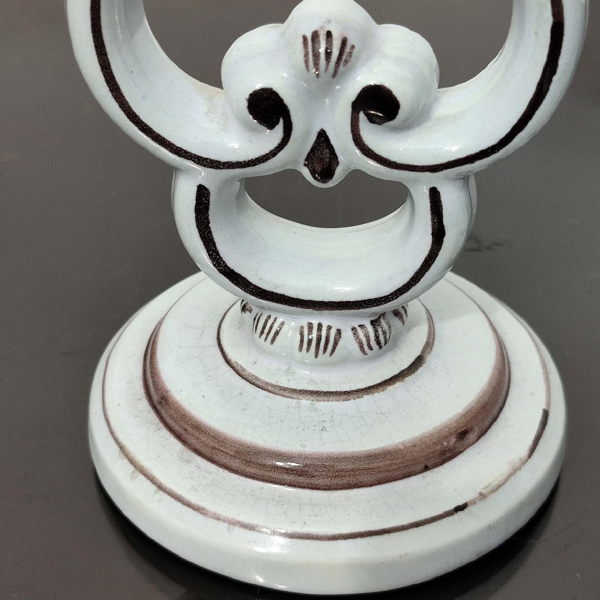 Art Deco Ceramic Candleholders Designed by Arthur Percy for Gefle, Sweden, 1920s For Sale 4