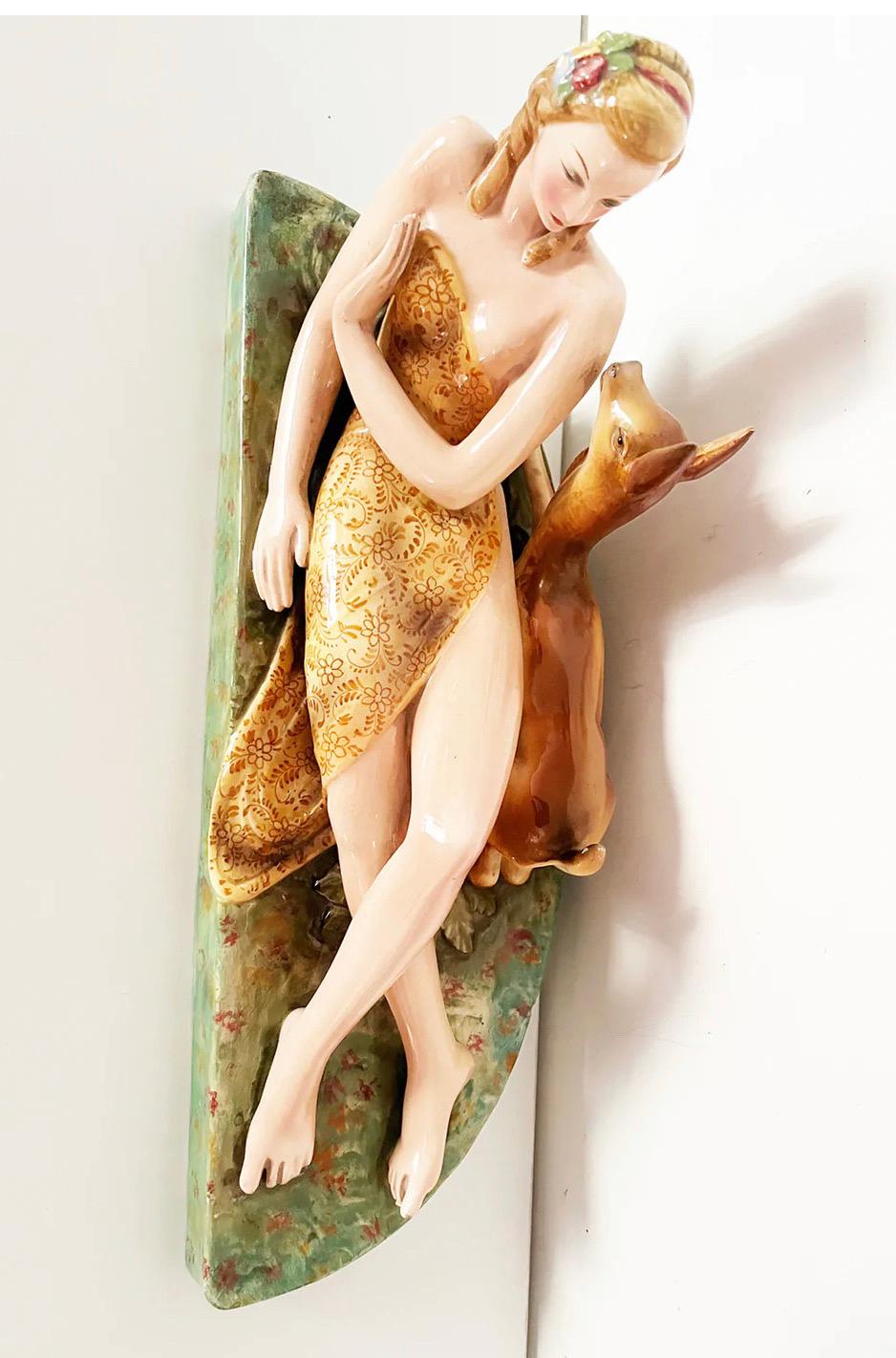 Art Deco Ceramic Colasanta 1940s, Art In Good Condition For Sale In Foggia, FG