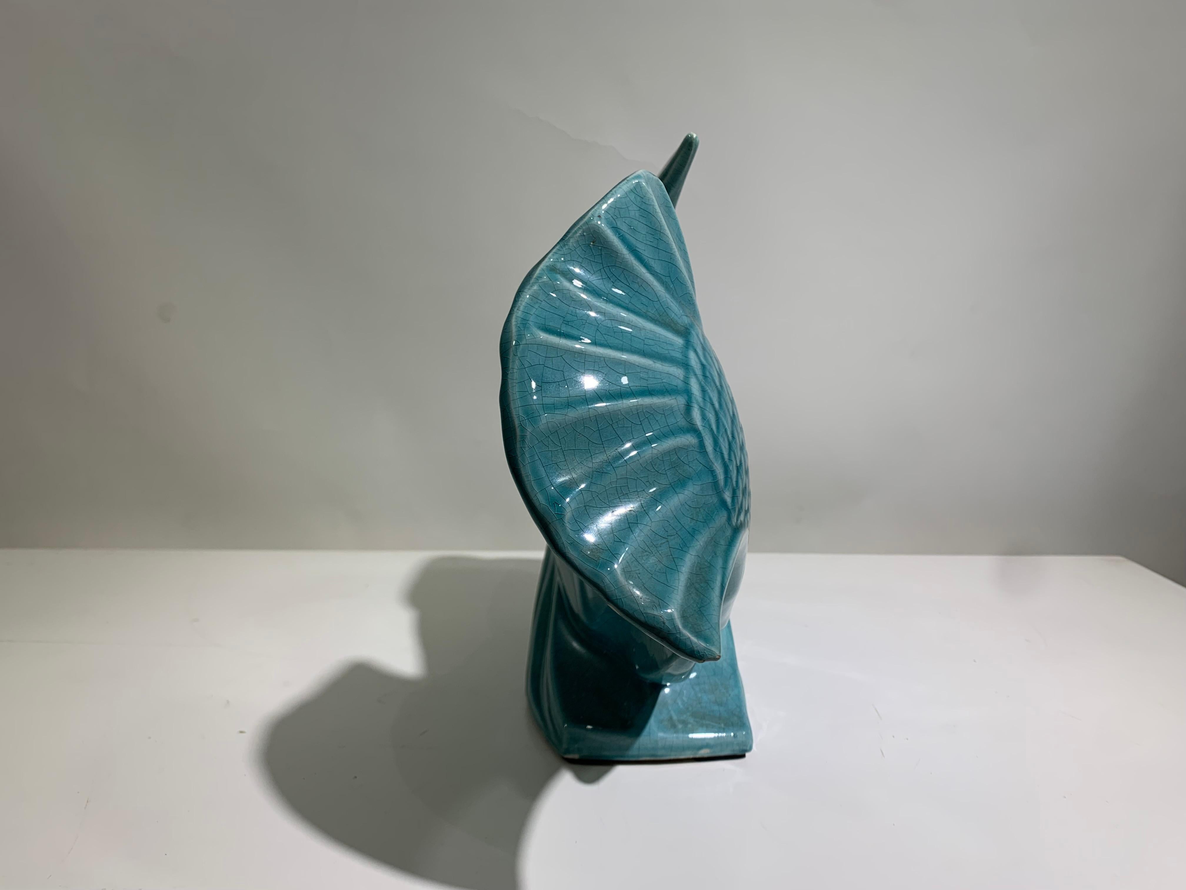 20th Century Art Deco Ceramic Fish, French Signed 