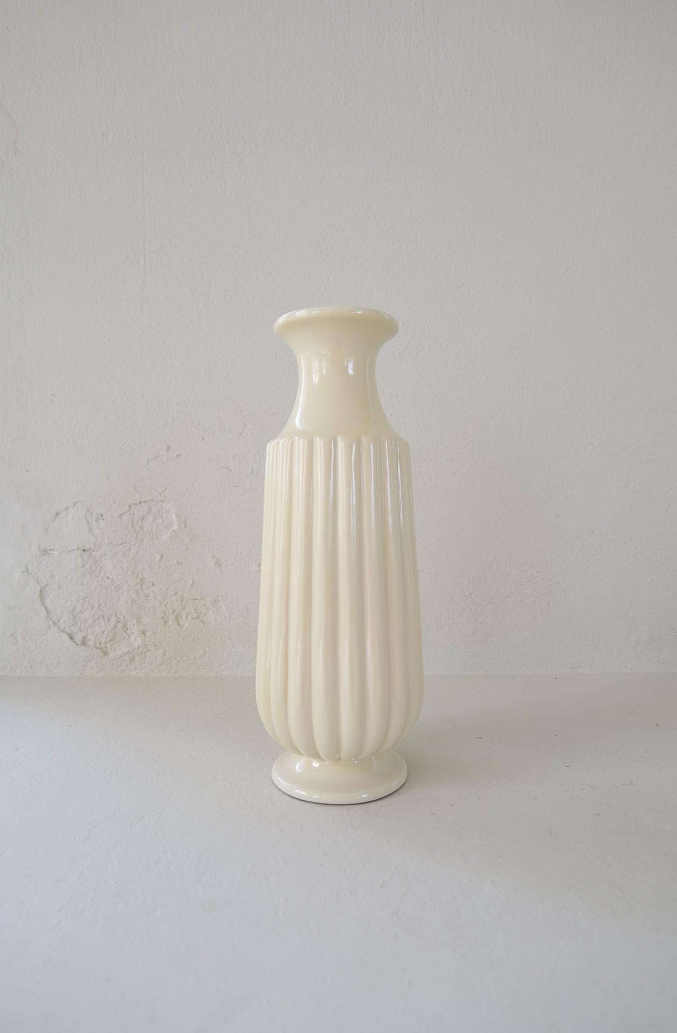 Vaso da terra in ceramica Art Déco Bo Fajans Ewald Dahlskog, Svezia, anni '40 in vendita 1