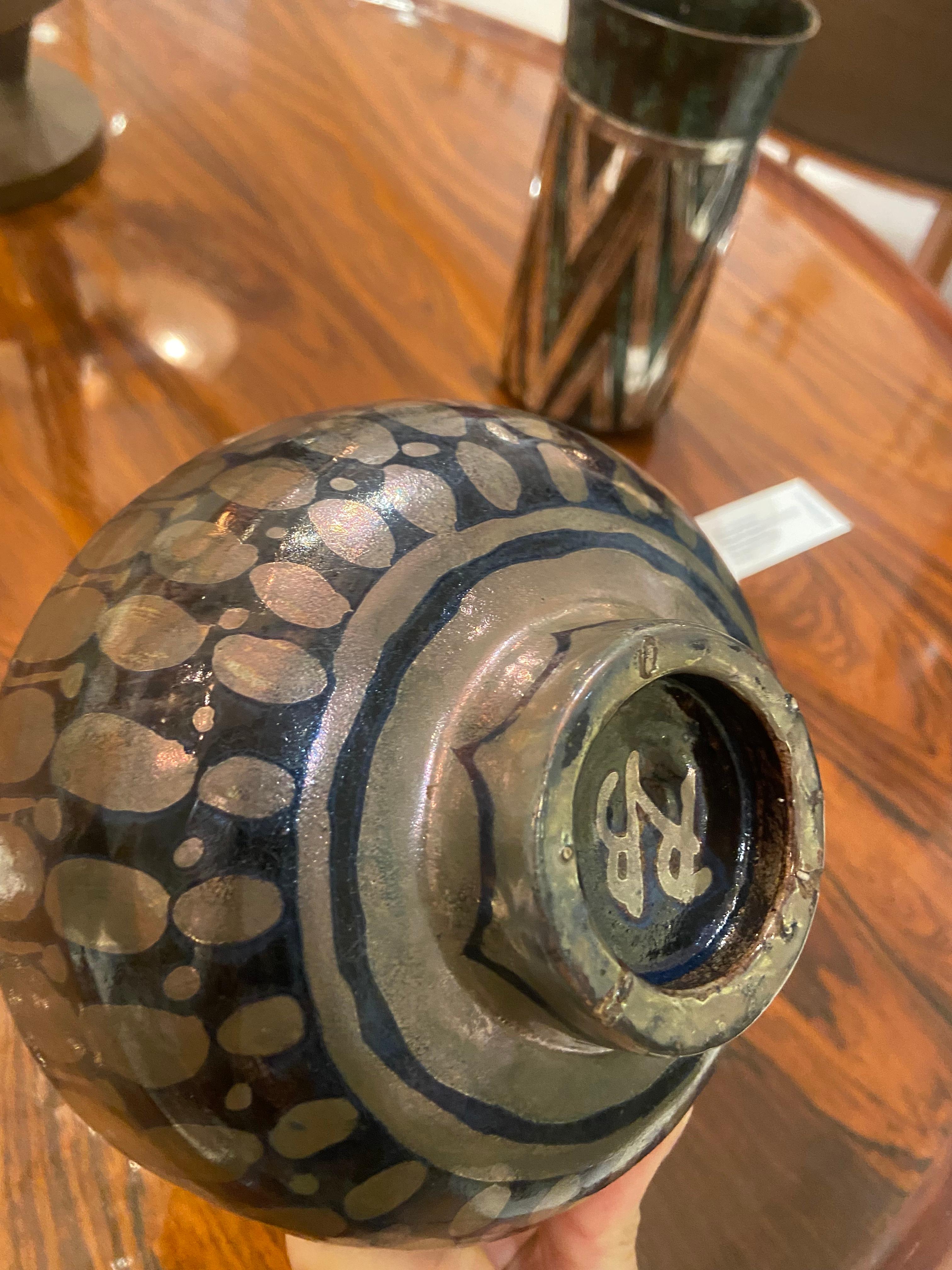 Vaso Art Déco in ceramica smaltata di René Buthaud in vendita 3