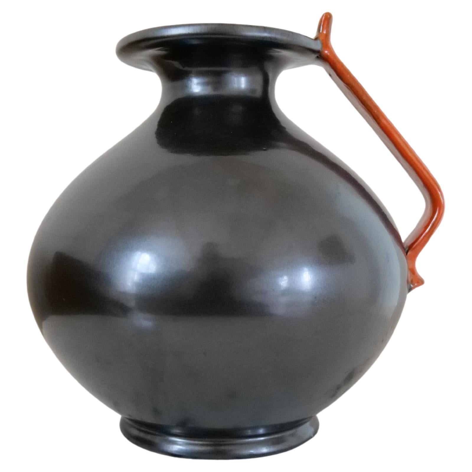 Art Deco Ceramic Globe Vase by Upsala Ekeby, Sweden, 1930s im Angebot