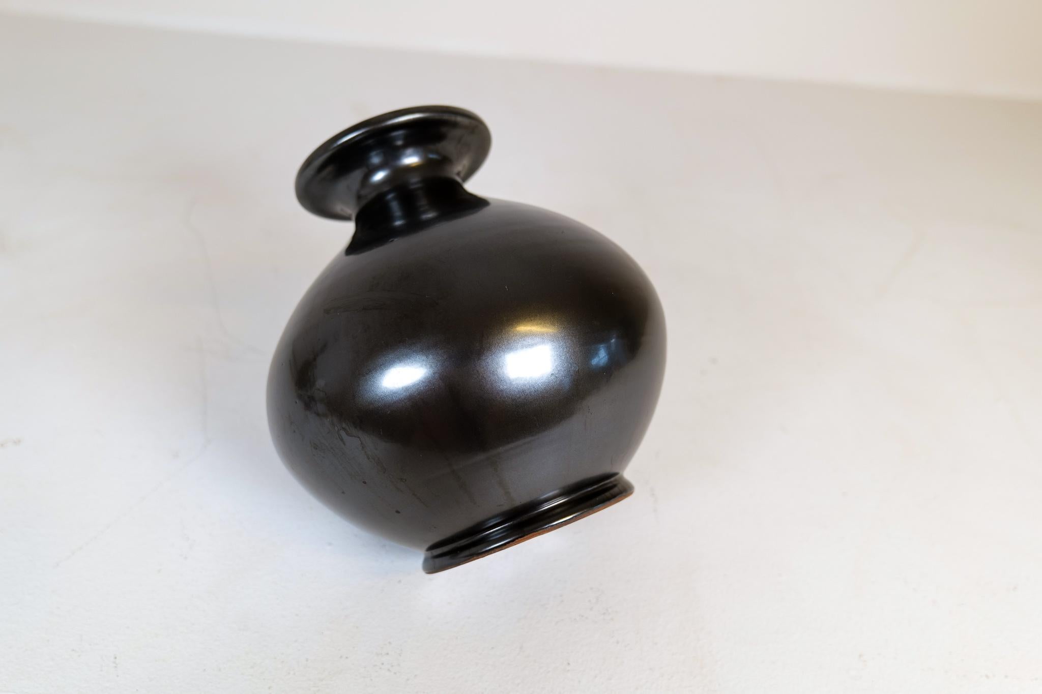 Vase globe en céramique Art Déco Ekeby, Suède, années 1930 en vente 7