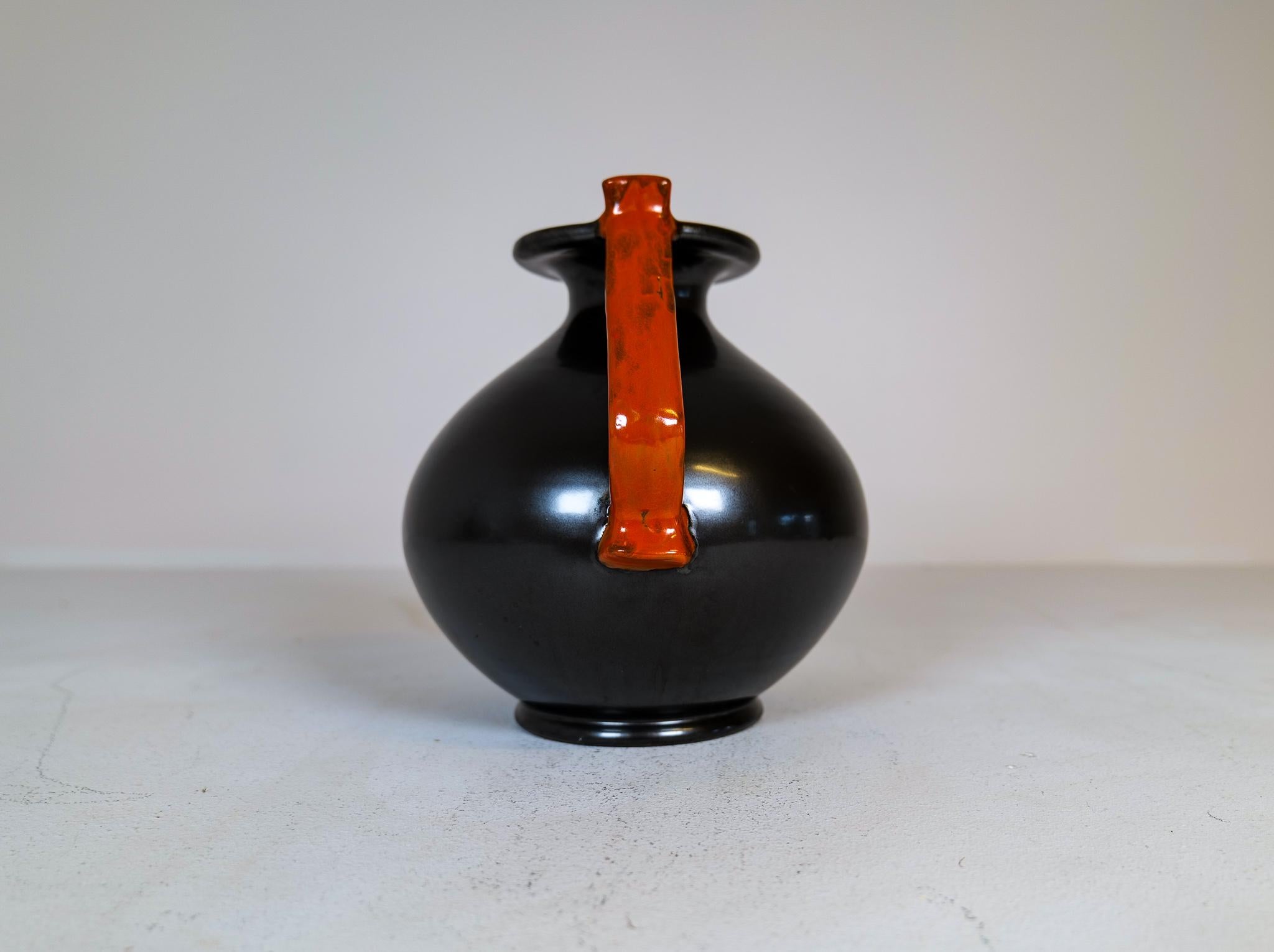 Art Deco Ceramic Globe Vase Ekeby, Sweden, 1930s For Sale 2