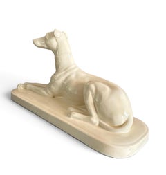Art Deco Ceramic Greyhound by Digoin Sarreguemines