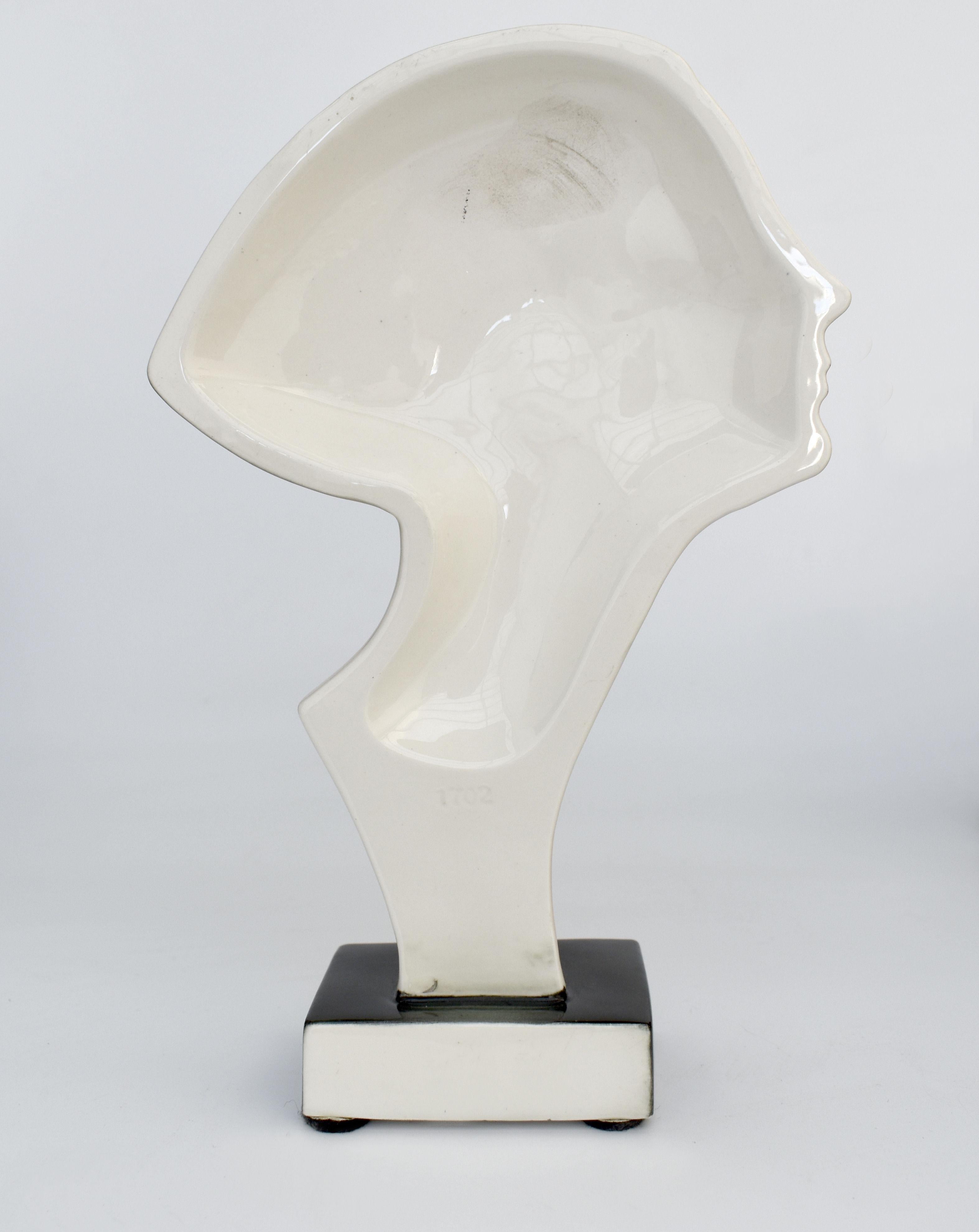 Art Deco Ceramic Head Bust by Katzhutte Hertwig & Co, c1930 In Good Condition In Devon, England
