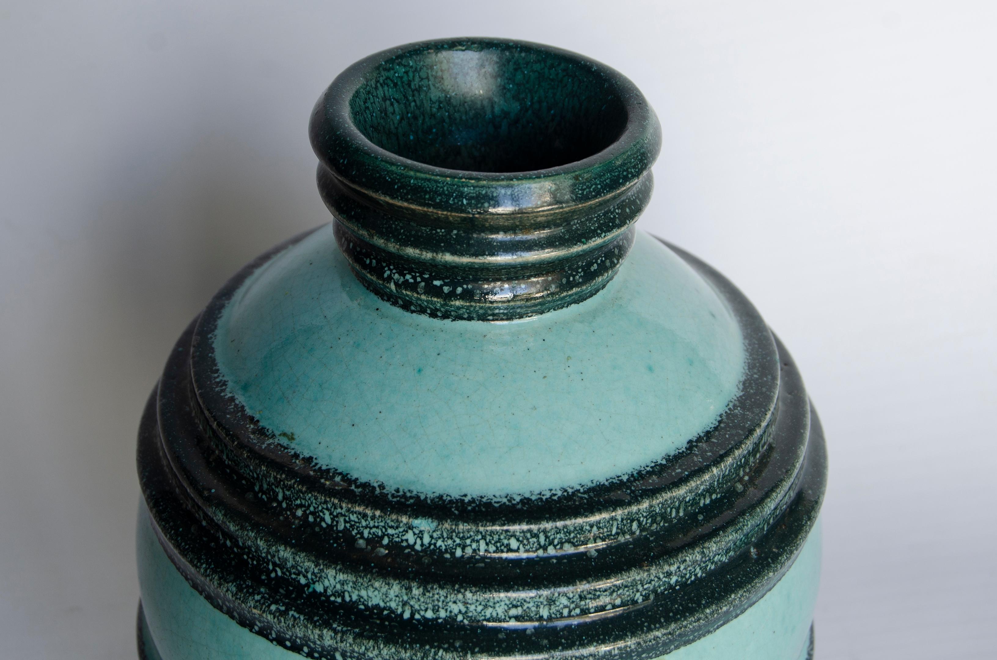 French Art Deco Ceramic Manufactures Boulogne Artist Andre Fau For Sale