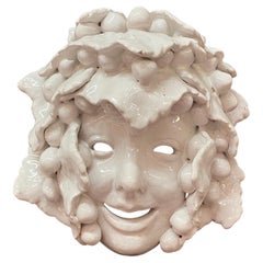 art deco ceramic mask circa 1930/1950, monogram, to identify