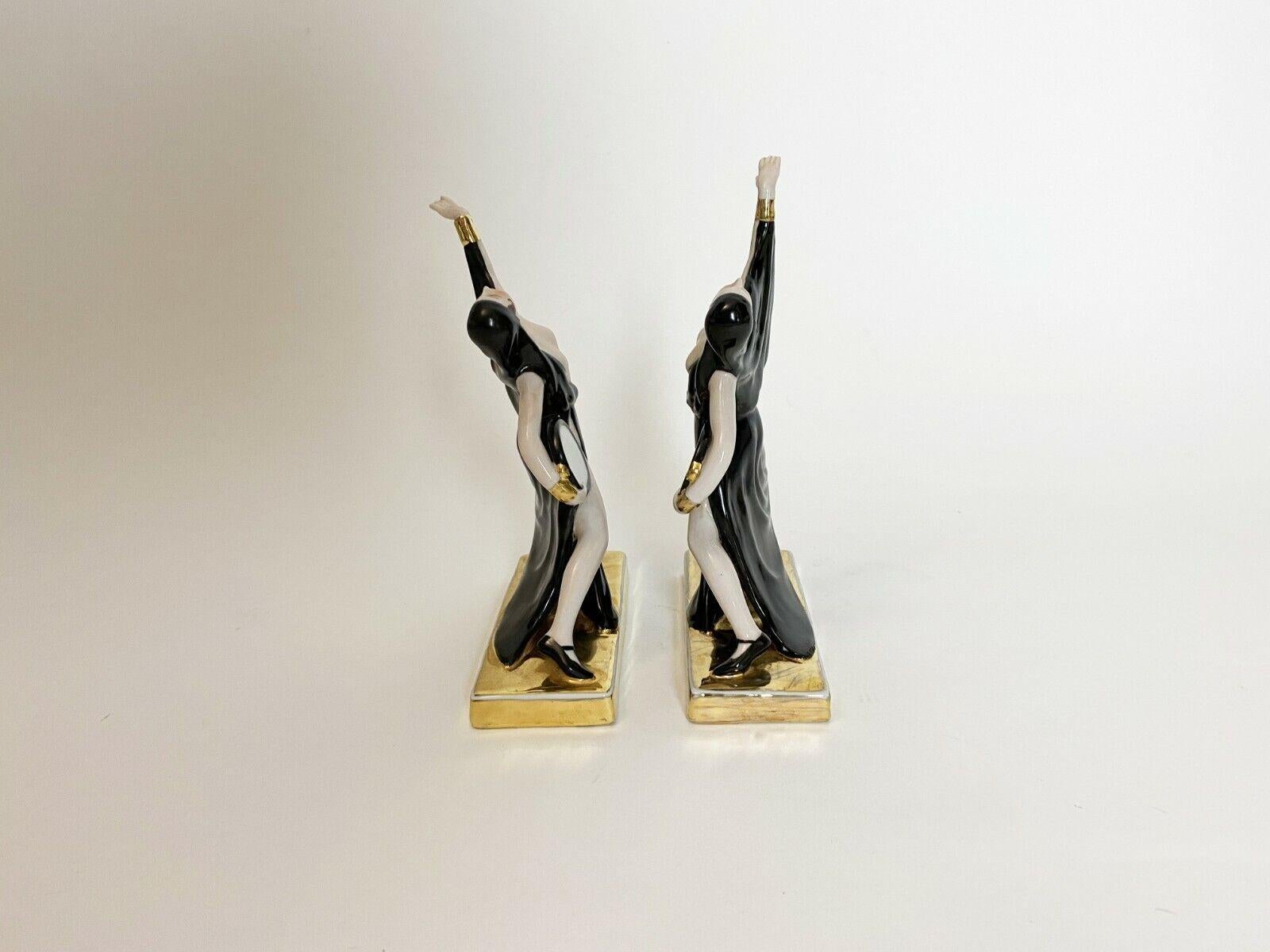 Art Deco Ceramic Orientalist Bookends by Robj Paris, France, 1920s, Set of 2. 5