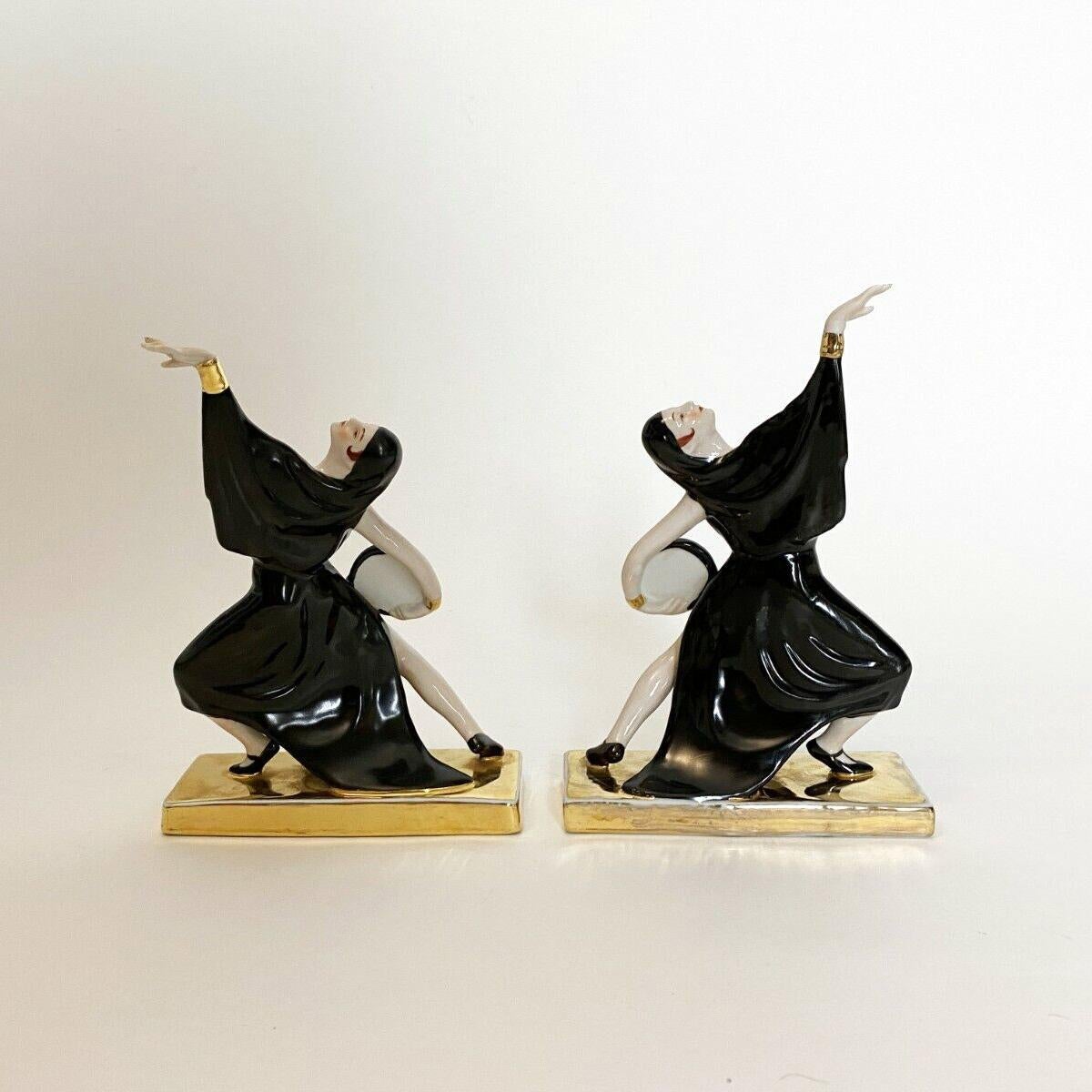 Art Deco Ceramic Orientalist Bookends by Robj Paris, France, 1920s, Set of 2. 3