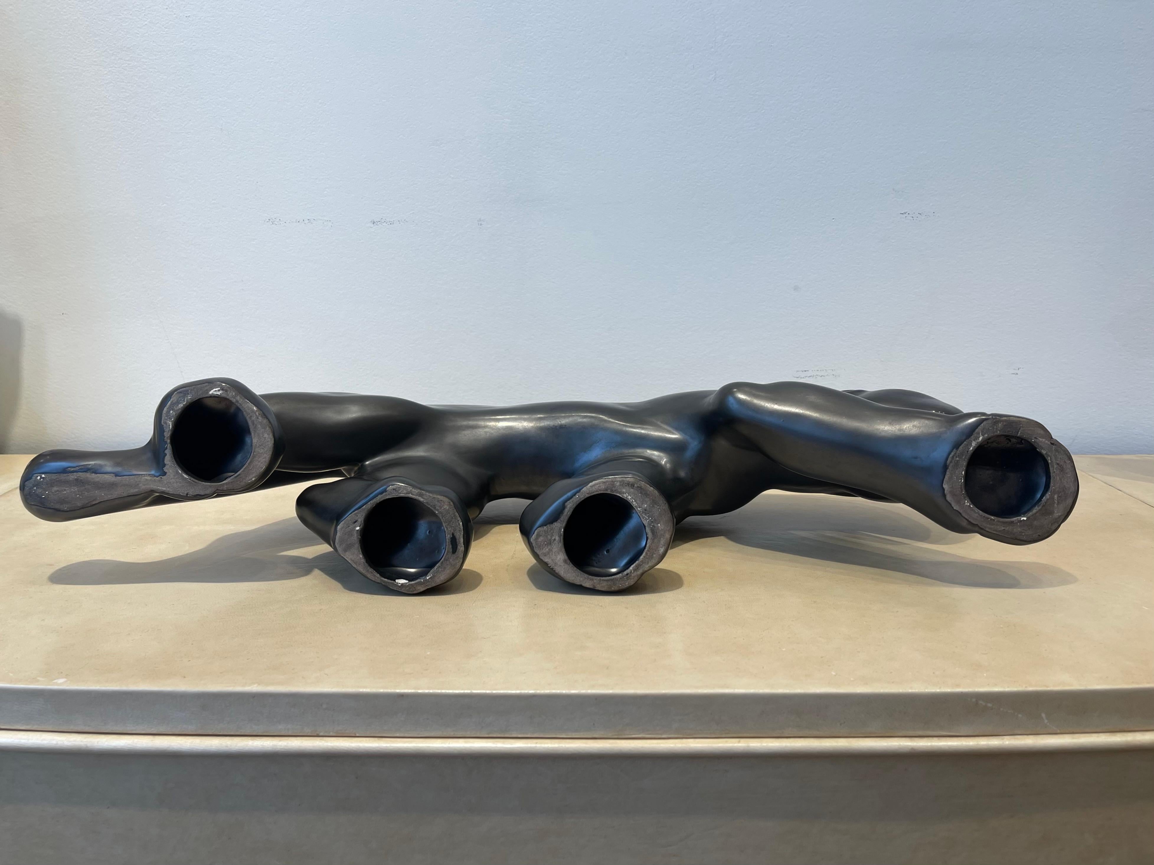 Panther aus Keramik im Art déco-Stil, Primavera im Angebot 2