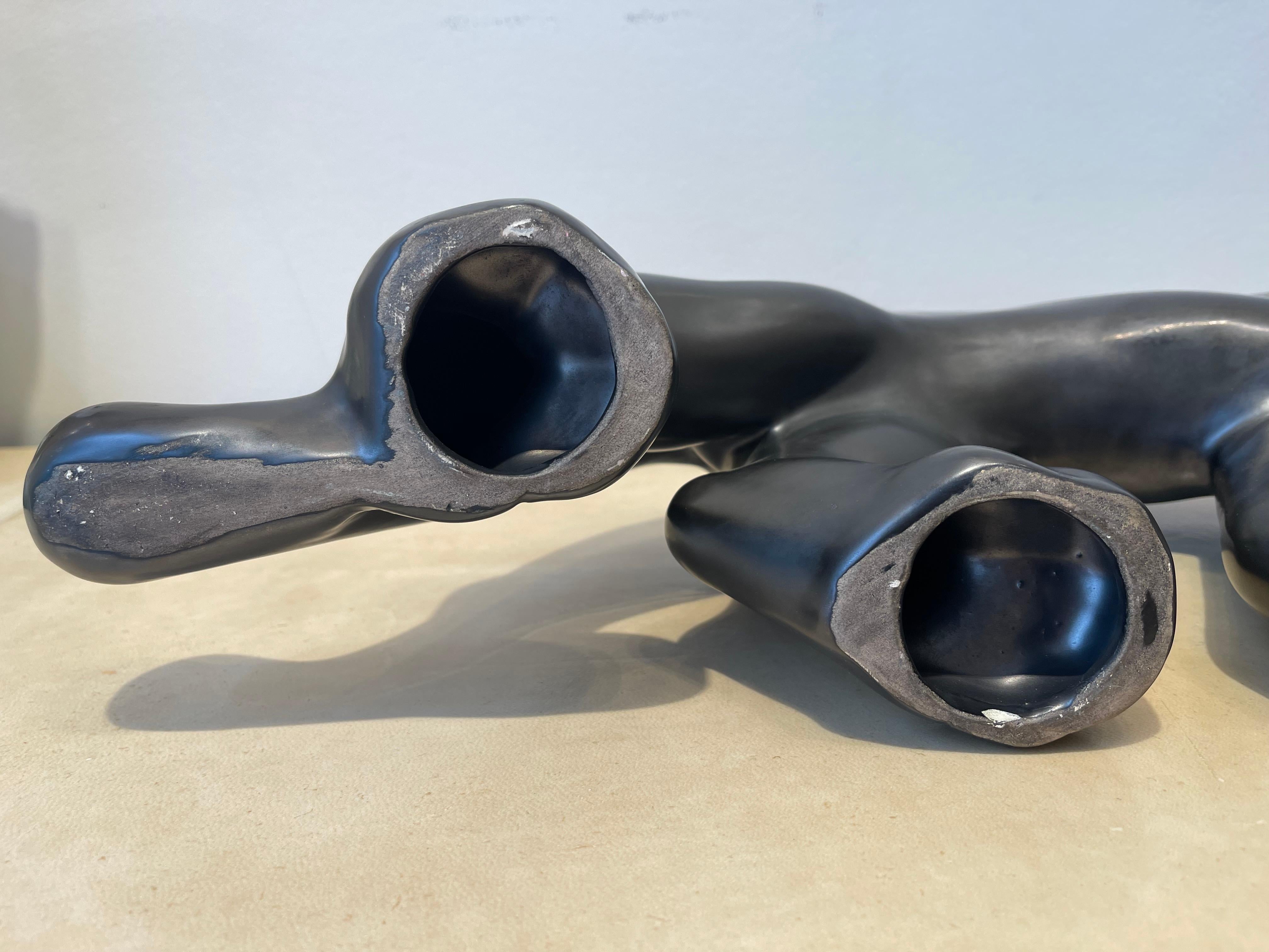 Panther aus Keramik im Art déco-Stil, Primavera im Angebot 3