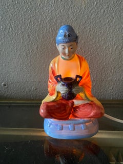 Art Deco Ceramic Perfume Table Light Buddha