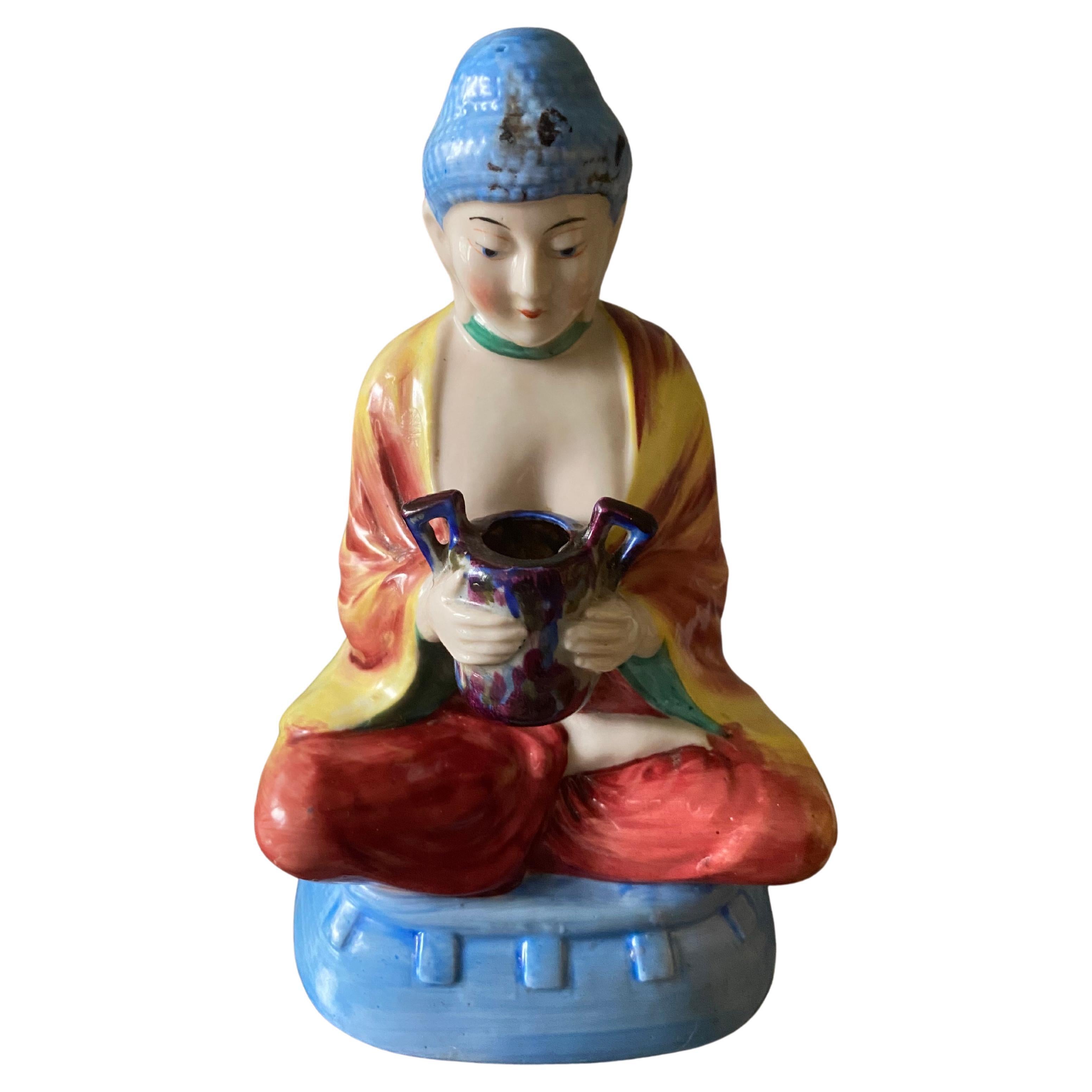 Table à parfum en céramique Art Déco Bouddha en vente