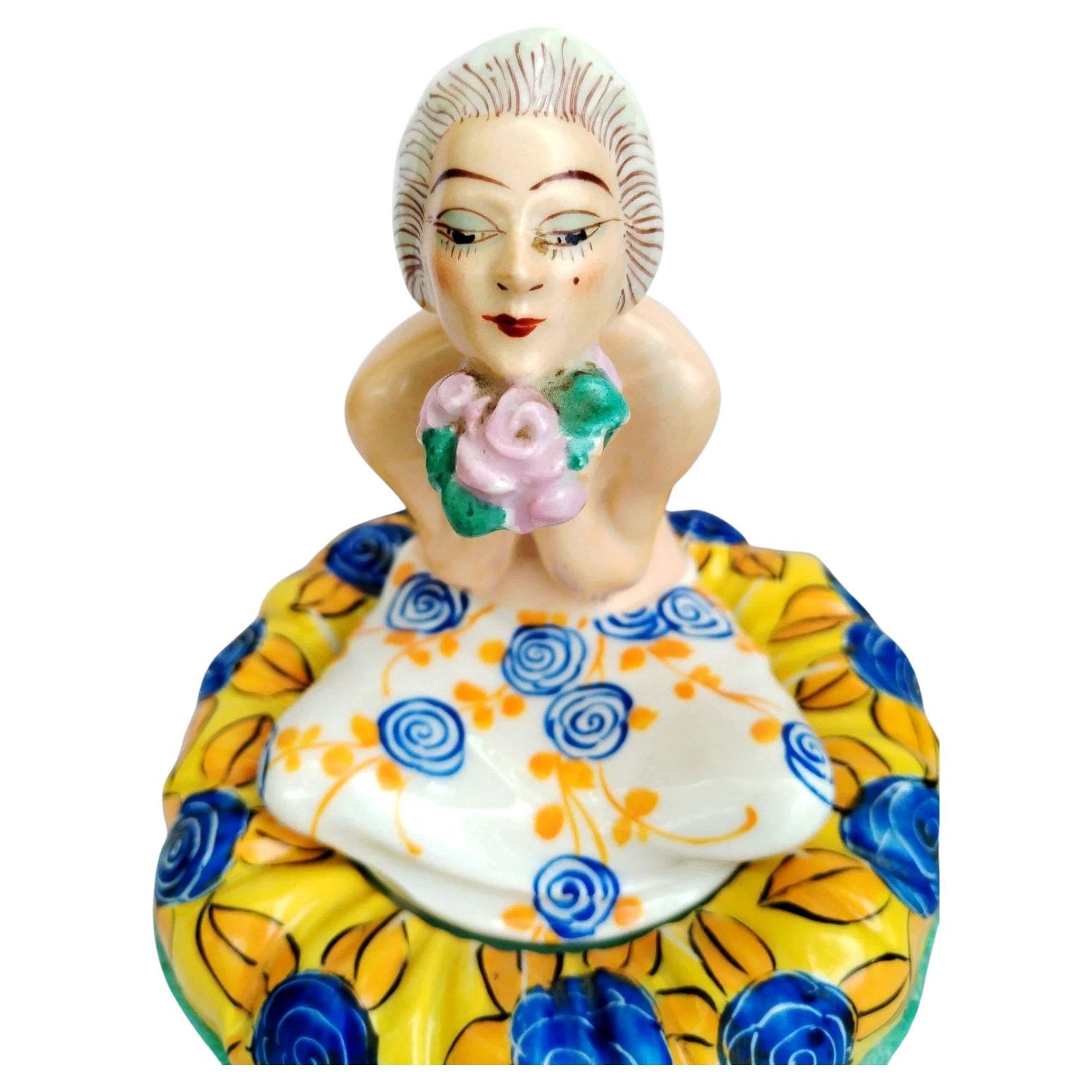 Céramique Bol à poudre en céramique Art Déco, français, c1930 en vente