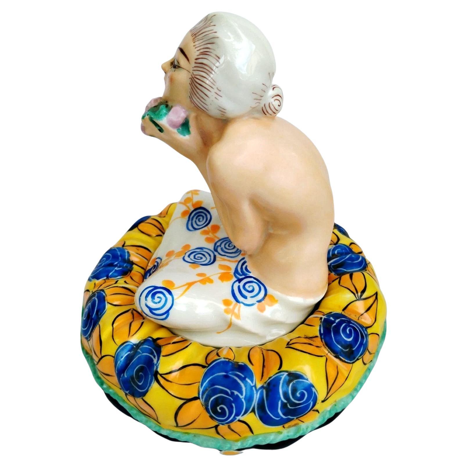 Bol à poudre en céramique Art Déco, français, c1930 en vente 2