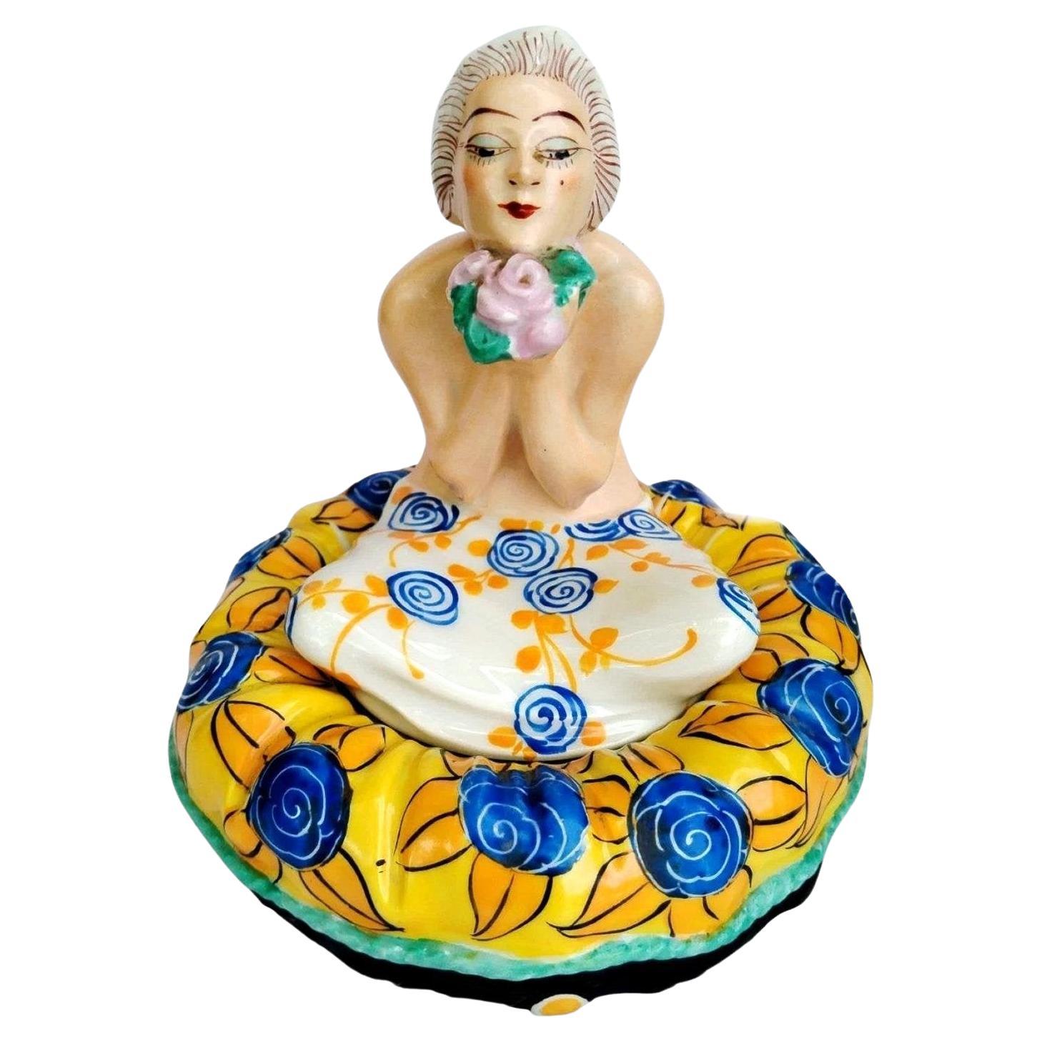 Bol à poudre en céramique Art Déco, français, c1930 en vente