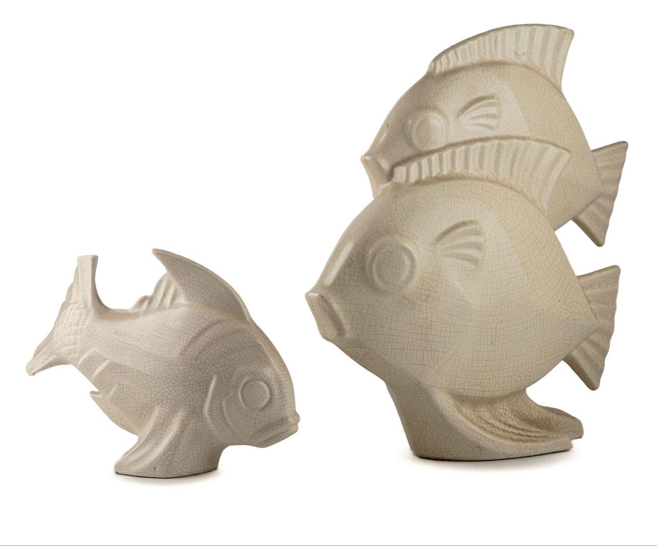 Poisson nageur en céramique Art Déco Lejan Bon état - En vente à CA, CA