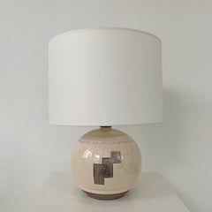 Lámpara de sobremesa de cerámica Art Déco de Charles Harva, hacia 1930, Francia.
