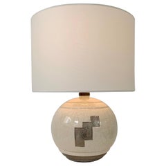Lampada da tavolo in ceramica Art Déco di Charles Harva, 1930 circa, Francia.