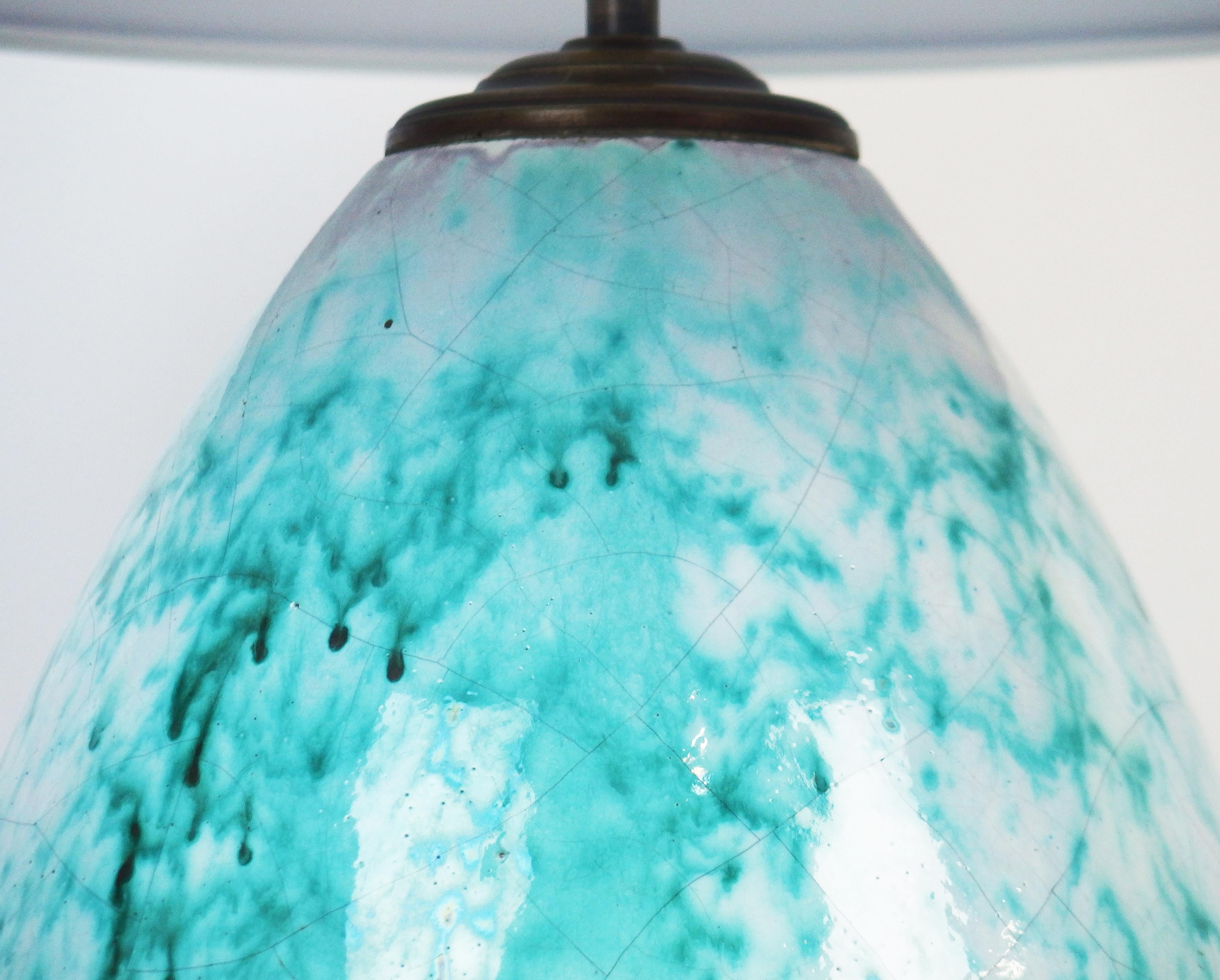 Mid-20th Century Art Deco Ceramic Table Lamp by Primavera For Sale
