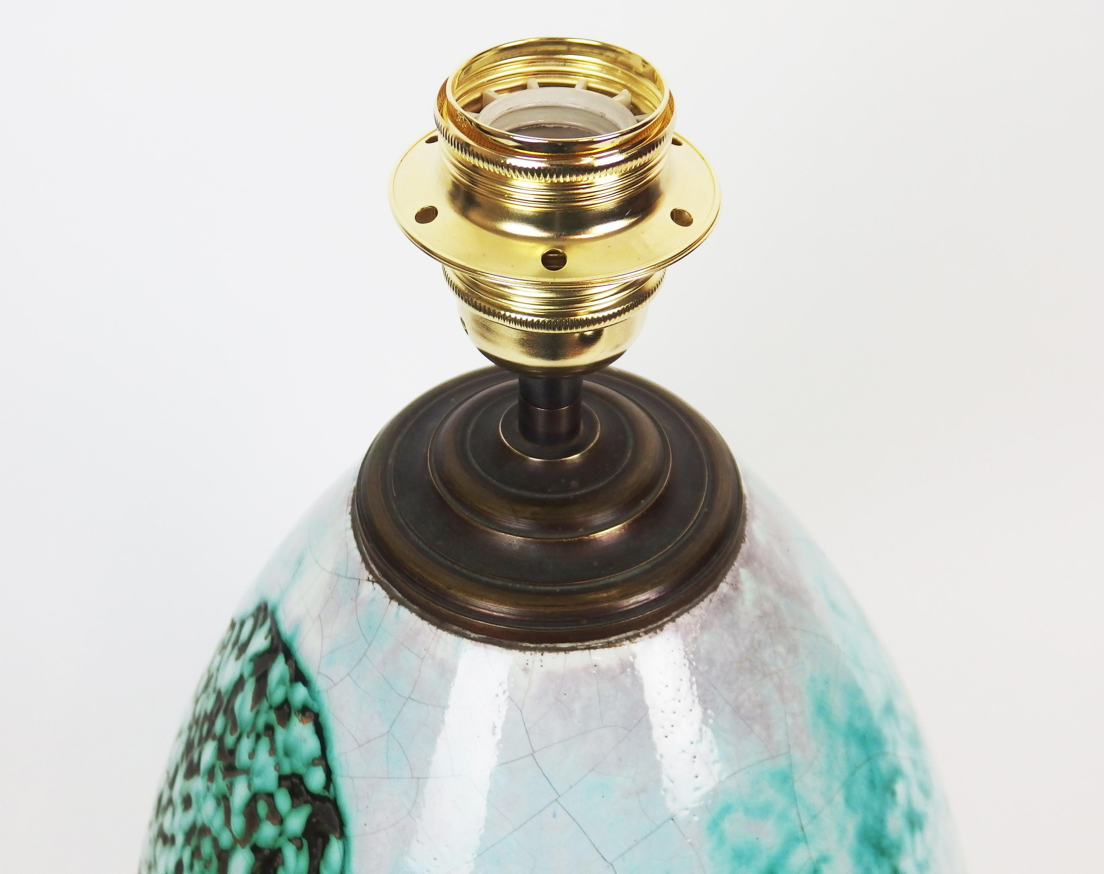 Art Deco Ceramic Table Lamp by Primavera For Sale 1