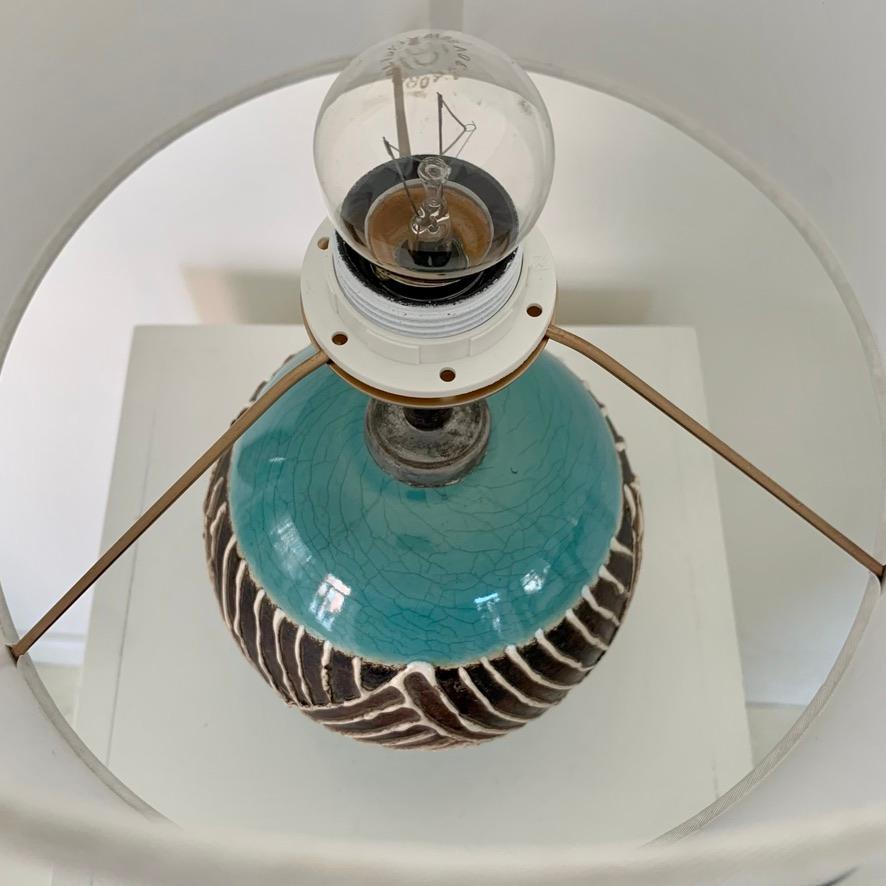 Lampe de table Art déco en céramique, vers 1930, France. en vente 4