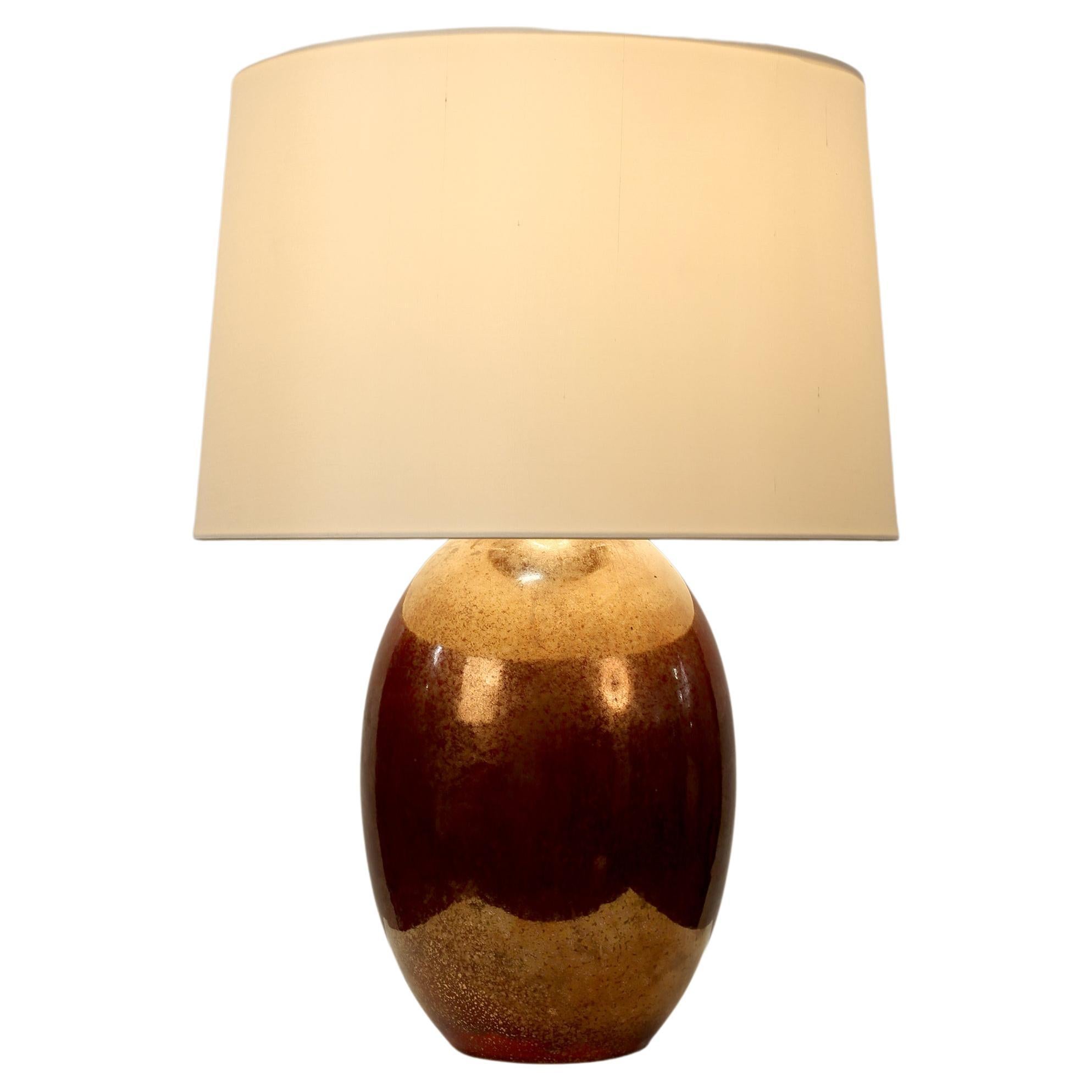 Art Deco Ceramic Table Lamp in the Manner of Jean Besnard