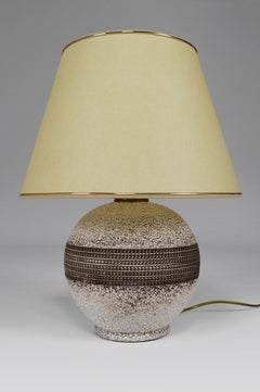 Art Deco Ceramic Table Lamp in the Style of Jean Besnard, France, circa 1930