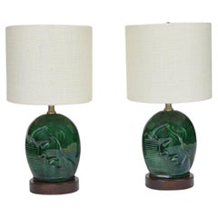 Lámparas de sobremesa de cerámica Art Déco  Par