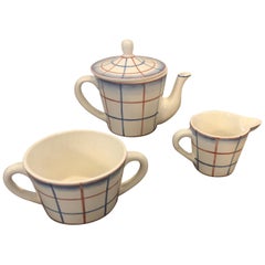 Art Deco Ceramic Tea Set Designed by Gio Ponti for Richard Ginori, circa 1930