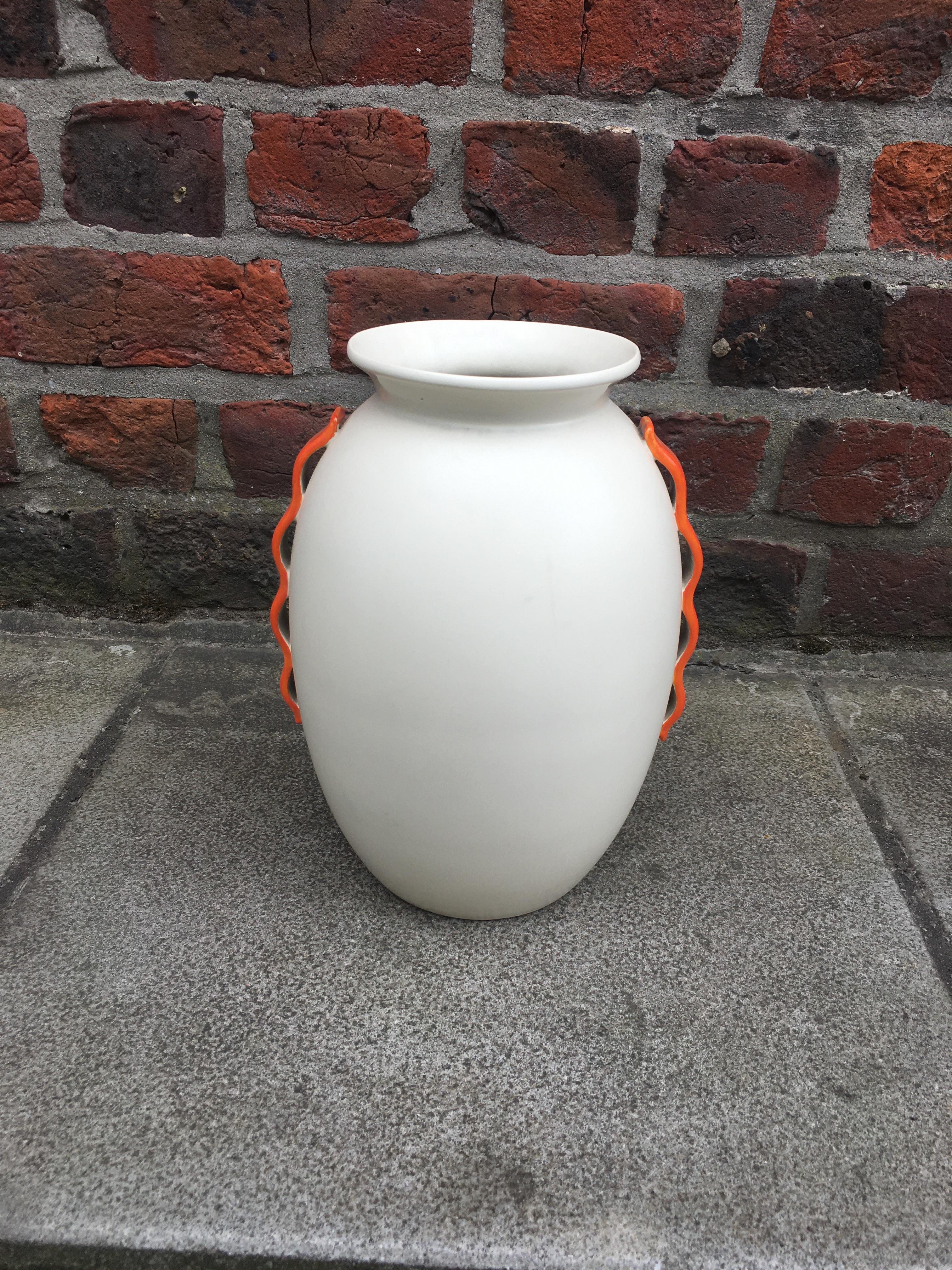 Art Deco ceramic vase, Belgium, circa 1930.